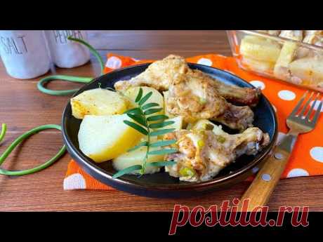 🥔🍗 Картошка с курицей в микроволновке — видео рецепт