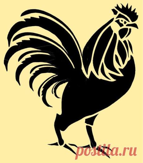 Rooster Stencil 10 Inch