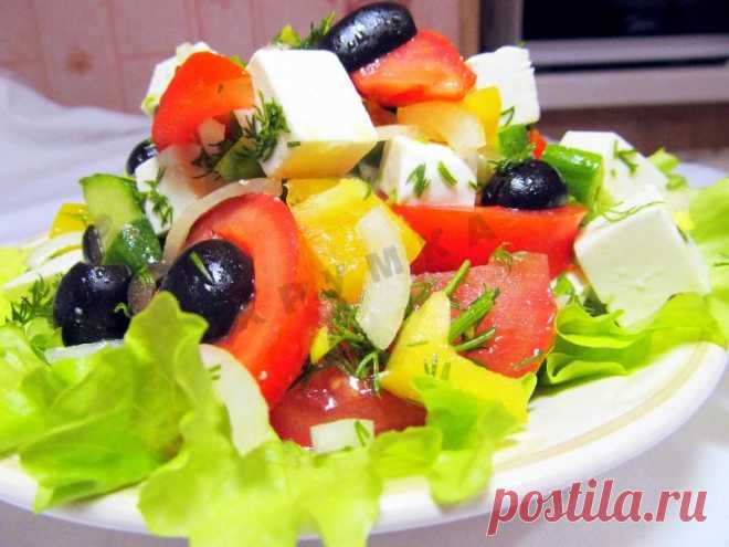Греческий салат с фетаксой и помидорами без майонеза рецепт с фото пошагово и видео - 1000.menu