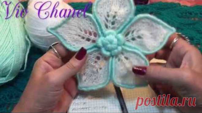 FLOR # 30 🌸~Pétalo 🍃 A DOS AGUJAS