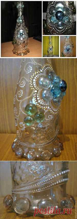 "Хрустальная сказка": декор бутыли | Своими руками