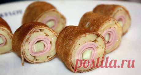 Блинчики с начинкой | Рулетики на завтрак &amp;raquo; Кулинарные рецепты