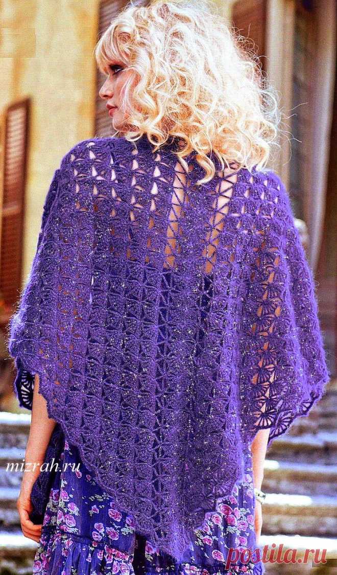 Удачная : шаль крючком из Италии.