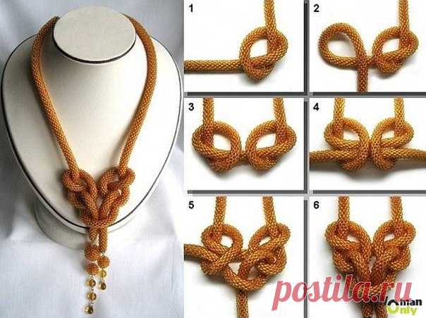 Como hacer un collar de nudos