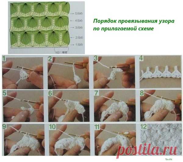 КРЮЧОК... вязание СЛОЖНЫХ НЕСТАНДАРТНЫХ СТОЛБИКОВ с накидами... ПОДБОРКА из разных источников...