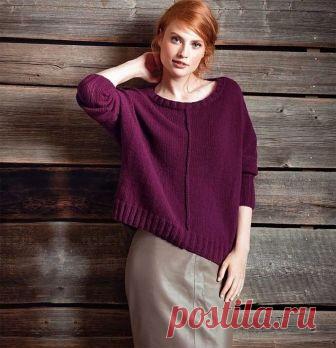 Джемпер с внешними швами. Спицами. / hobby-as.ru