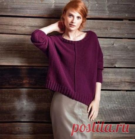 Джемпер с внешними швами. Спицами. / hobby-as.ru