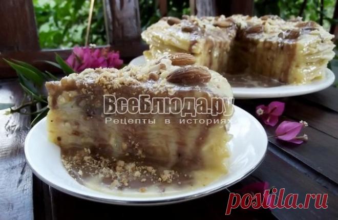 Торт Наполеон на сковороде с орехами, пошаговый рецепт с фото | Все Блюда