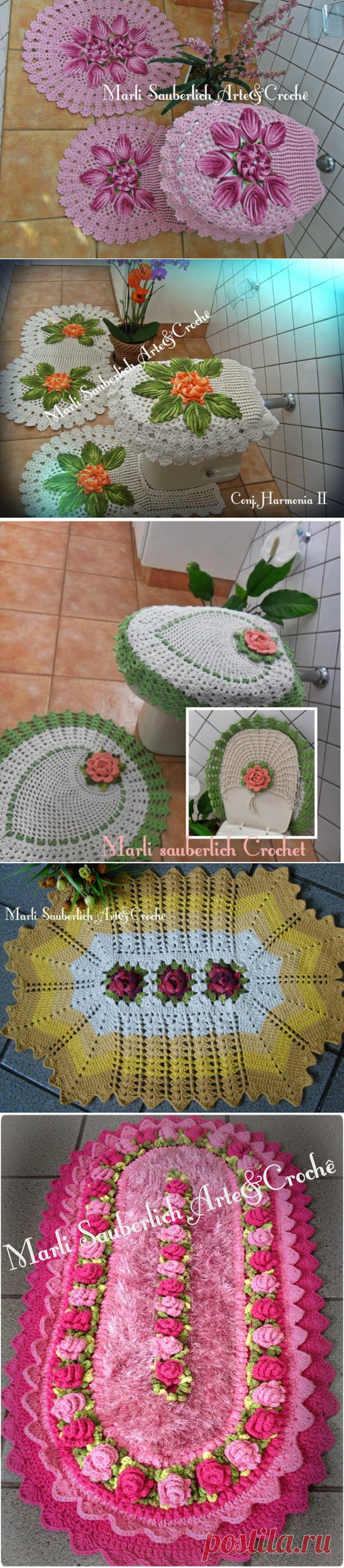 НАРЯДНЫЕ ВЯЗАНЫЕ КОВРИКИ