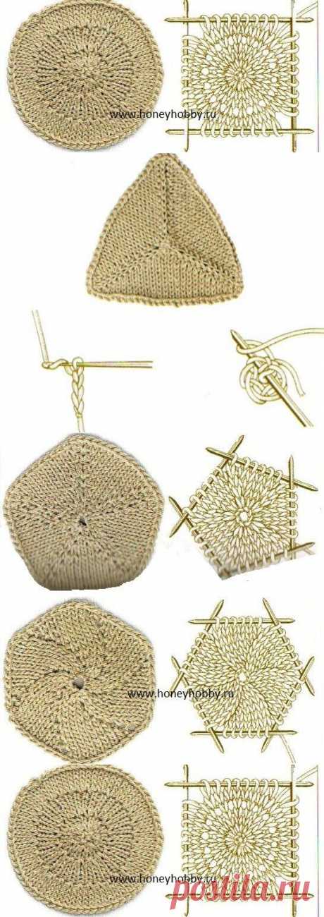 Вязание геометрических узоров, орнаментов и фигур.