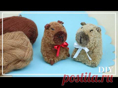 Милая Капибара из ниток 🧶 Дети счастливы такому подарку! Yarn Capybara making ❤ DIY NataliDoma