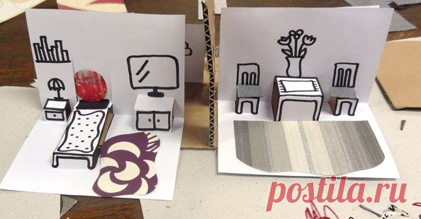 Трехмерные открытки-домики своими руками — I Love Hobby — Лучшие мастер-классы со всего мира!