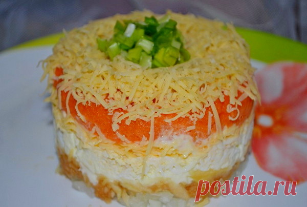 Французский слоеный салат, сочетание легкости, гармоничности вкуса и пользы