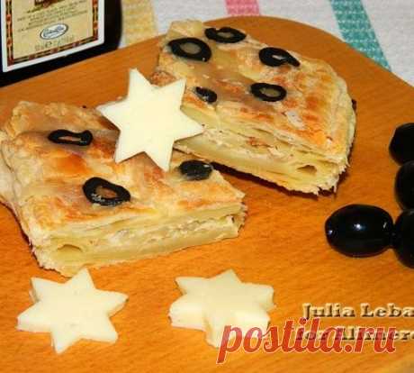 Слоёный пирог с капустой