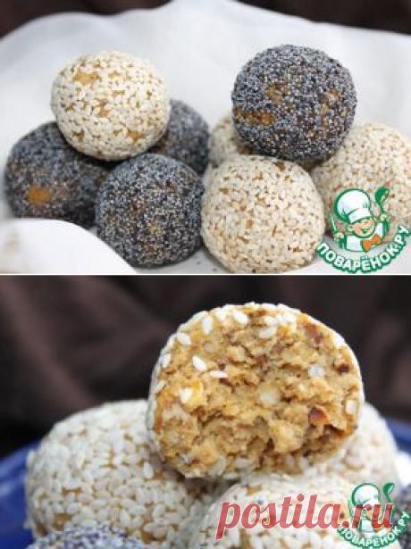 Овсяно-тыквенные конфеты &quot;День и ночь&quot; - кулинарный рецепт