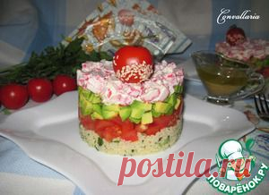 Салат с крабовыми палочками и кус-кусом - кулинарный рецепт