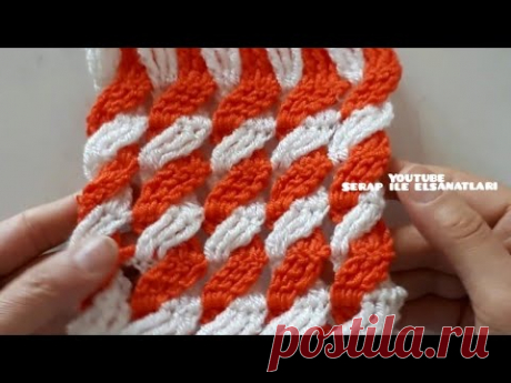 Sarmaşık dalı örgü tığişi #yelek #blanket #crochet #stitch - YouTube