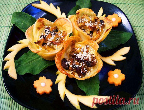 Картофельные цветочки-корзиночки с начинкой | БУДЕТ ВКУСНО!