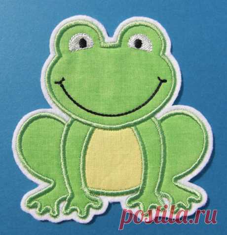 INSTANT DOWNLOAD Froggy Applique designs Froggy machine embroidery applique designs.  Comes in 3 sizes, for the 4x4, 5x7 and mega hoop.    H: 3.92 x W: 3.80 stitch count: 6234  H: 5.07 x W: 4.81 stitch count: 8131  H: 6.36 x W: 6.16 stitch count: 10327  Color chart included    ***THIS IS NOT AN IRON ON PATCH OR A FINISHED ITEM***  Appropriate hardware and software is needed to transfer these designs to an embroidery machine.    You will receive the following formats: ART -...
