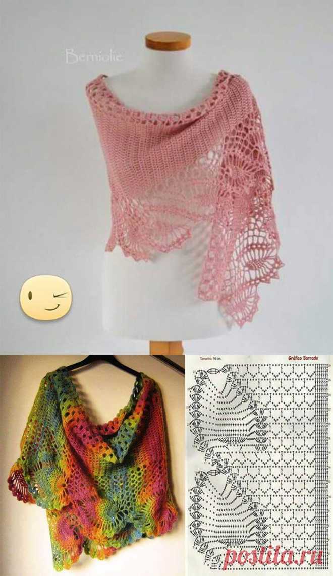 Pretty lace shawl and pattern - Salvabrani