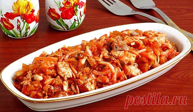 Пикантная скумбрия по-пражски! С картофельным пюре – сказка!