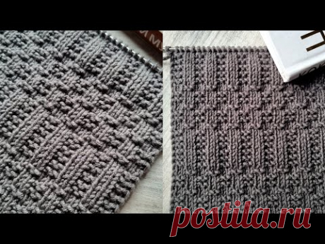 Такое ещё не вязали.... 🧶❤️ Теневой узор спицами. Knitting pattern.