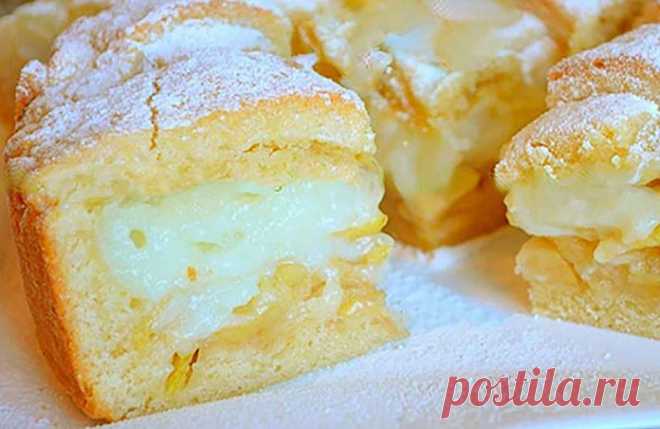 Бесподобный яблочный пирог с заварным кремом. В разы вкуснее шарлотки! Ингредиенты: Тесто: 500 г муки 180-200 г масла или маргарина 1 яйцо 1-2 ст.л. сметаны 1 180-200 г сахара 1 ч.л. разрыхлителя Для крема: 700 мл молока 2 пачки...