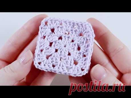 Бабушкин квадрат крючком ♥ Как связать квадрат