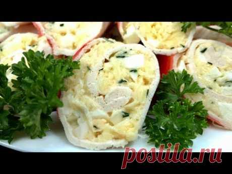 Крабовые палочки с начинкой. Вкусный рецепт который обязательно порадует ваших близких.