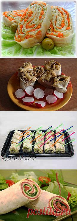 Рулет из лаваша - 6 вкуснейших вариантов - Рецепты