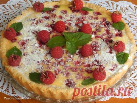 ЗАЛИВНОЙ ПИРОГ С МАЛИНОЙ