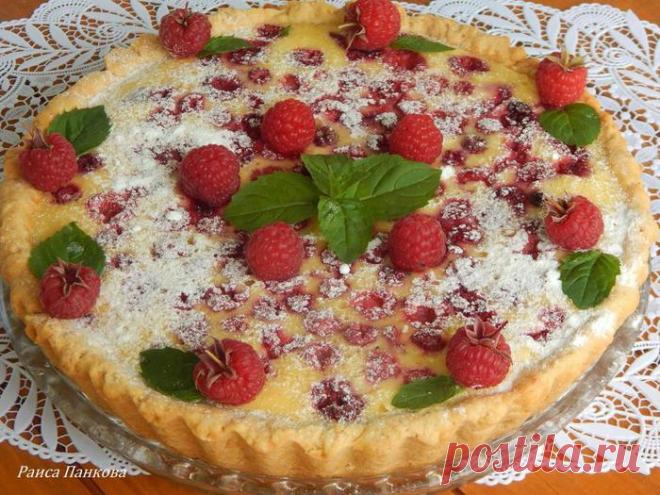 ЗАЛИВНОЙ ПИРОГ С МАЛИНОЙ