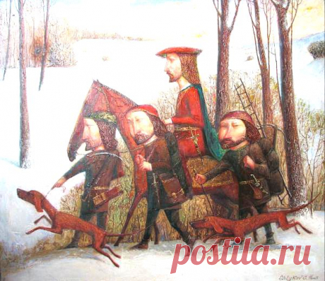 Зимняя охота

Шлыков Г. А. Зимняя охота
 Предыдущая

	      	Следующая 

Шлыков Г. А. Райская Птичка
	      	
Шлыков Г. А. Ландыши
	
Шлыков Г. А.   &quot;Зимняя охота&quot;
Вид искуства: Живопись
Жанр: Символьная композиция
Серия: вне серий
Техника: Холст, левкас и маслянные краски
Размер: 80 x 95 см
Принадлежит: наследнику
Год создания: 2003 г.