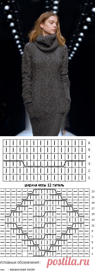 Идея для вязаного платья или туники