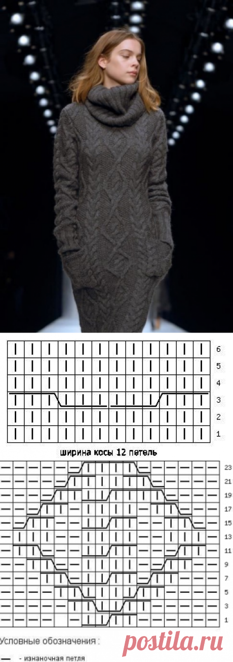 Идея для вязаного платья или туники