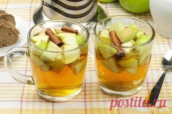 Имбирный чай яблоками