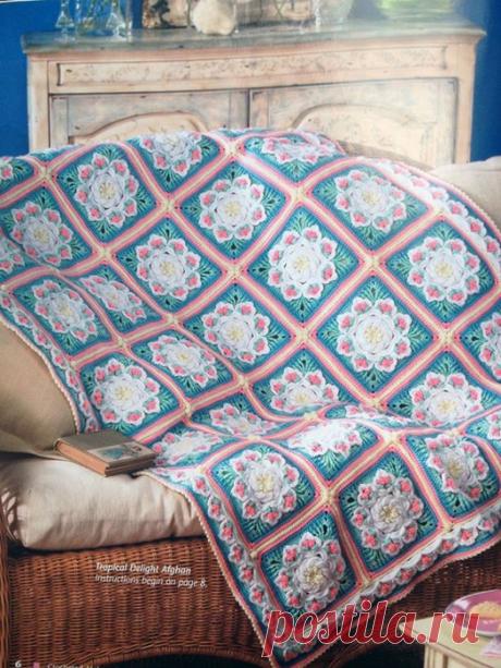 БАБУШКИН КВАДРАТ "ТРОПИЧЕСКИЙ ВОСТОРГ". ПОДРОБНЫЙ МК.