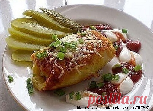 Картофельные рулетики с мясом