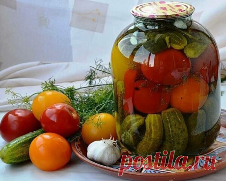 Помидор плюс огурец — два-в-одном на зиму: как сделать вкусную заготовку | OK.RU