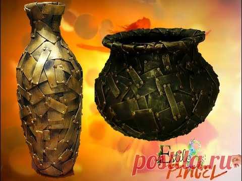 JARRON DECORADO EN IMITACION HIERRO FORJADO - YouTube