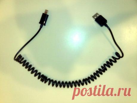 Как скрутить USB-кабель в спираль / KNITLY.com - блог о рукоделии, мастерклассы