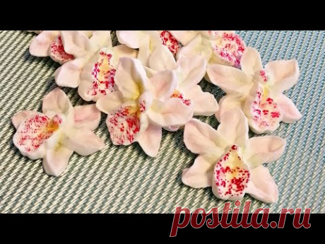 Орхидеи из айсинга. / Украшение для пряников и куличей/ Royal icing orchids.  Royal icing flowers.