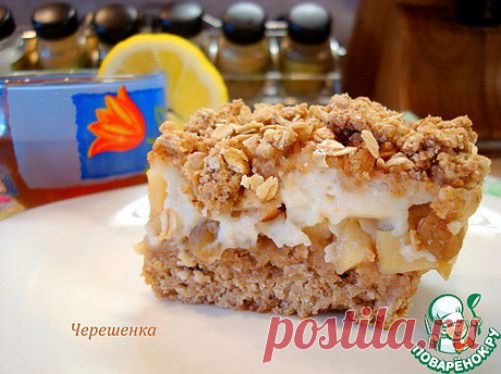 Овсяные пирожные с корицей, яблоком и йогуртом - кулинарный рецепт
