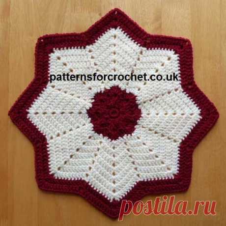 pfc256-Star Table Centre Crochet Pattern | Craftsy