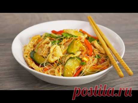 Это блюдо захочется повторить! Фунчоза с курицей и овощами по-корейски. Рецепт от Всегда Вкусно!