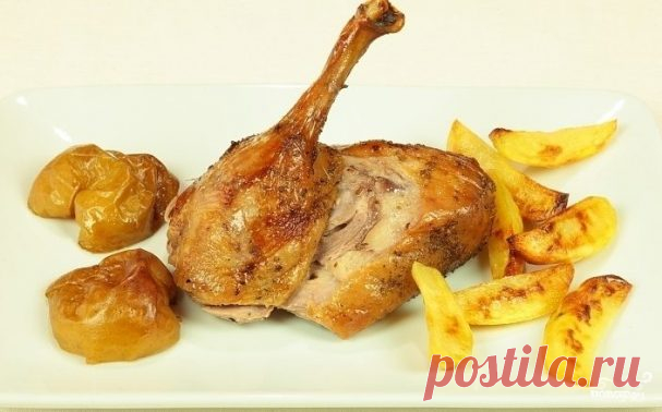 Запеченный гусь, фаршированный яблоками - пошаговый рецепт с фото на Повар.ру