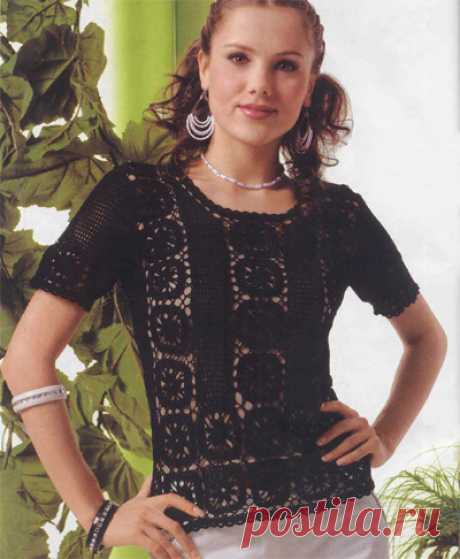 Черный топ мотивами