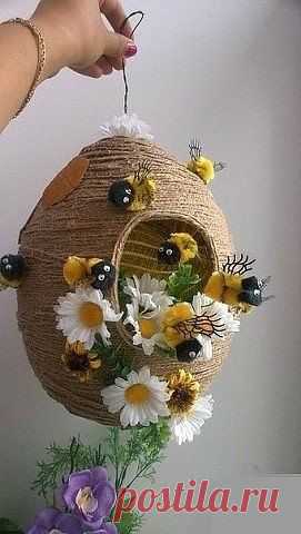 Пчелиный улей из шпагата