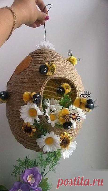 Пчелиный улей из шпагата