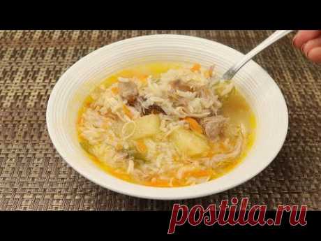 Куриный суп с рисом по маминому рецепту, вкус детства! АСМР